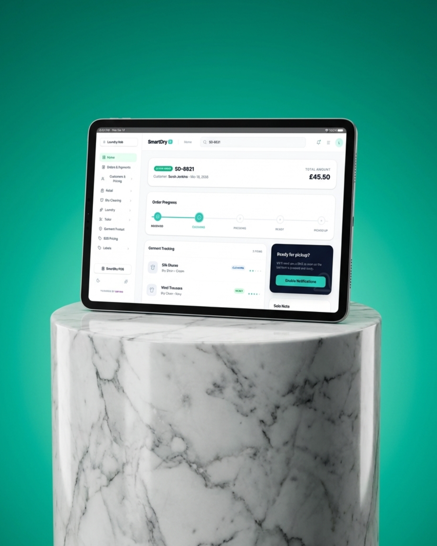 SmartDry dashboard